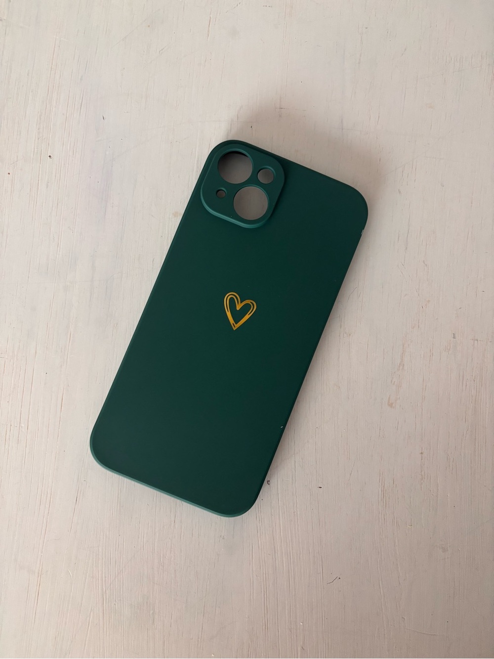 iPhone 15 Plus Green Heart Silicone Phone Case